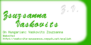zsuzsanna vaskovits business card